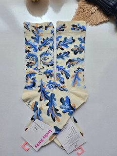 جوراب ساقدار فانتزی lucky socks طرح درختچه