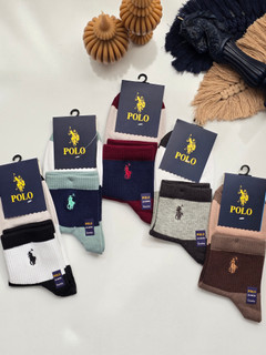 جوراب مردانه نیم ساق گلدوزی polo